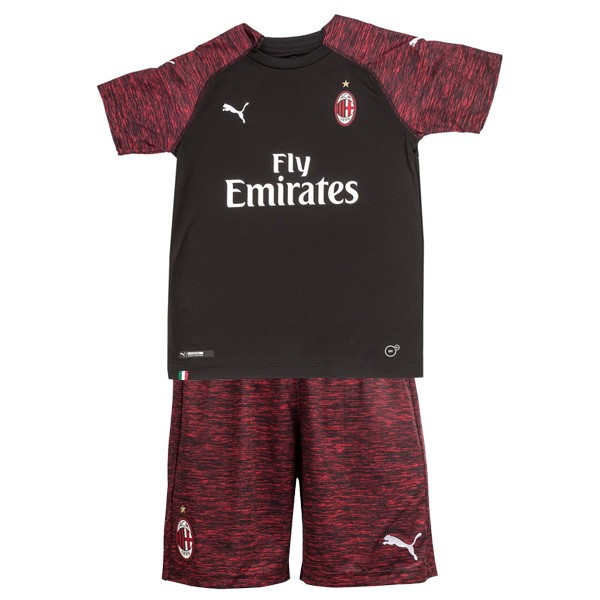 Camiseta AC Milan Replica Tercera Ropa Niños 2018/19 Negro